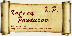 Katica Pandurov vizit kartica